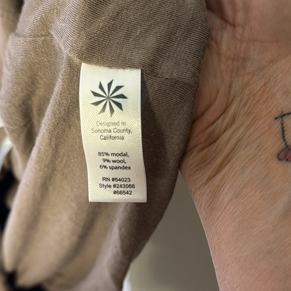 Athleta women’s taupe Modal/wool blend athletic dress size Large - Picture 4 of 6